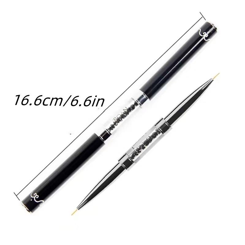 デュアルエンドブラックメタルハンドルネイルアートライナーペン - Correction Pen Fine のレビューと価格