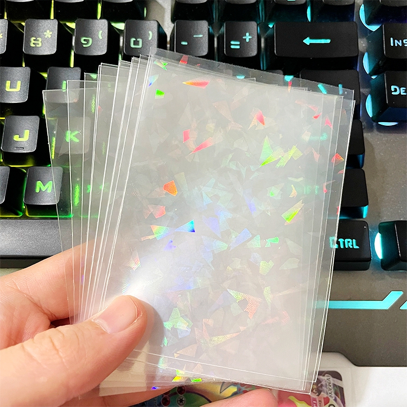 50 個ソフトトレーディングレーザーカードフィルムスリーブ透 - Card Index Box のレビューと価格
