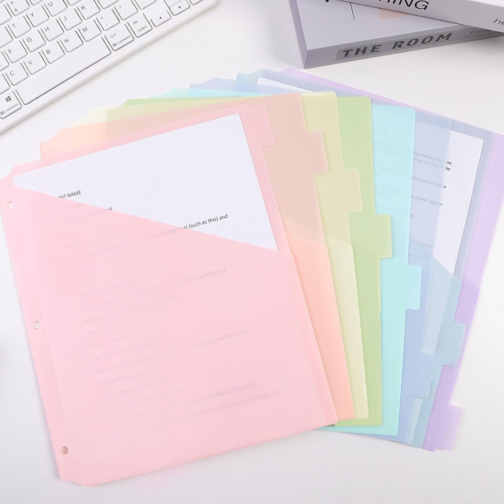 8 個の耐久性のある A4 パステルバインダーディバイダー  - Tab Divider A4 のレビューと価格