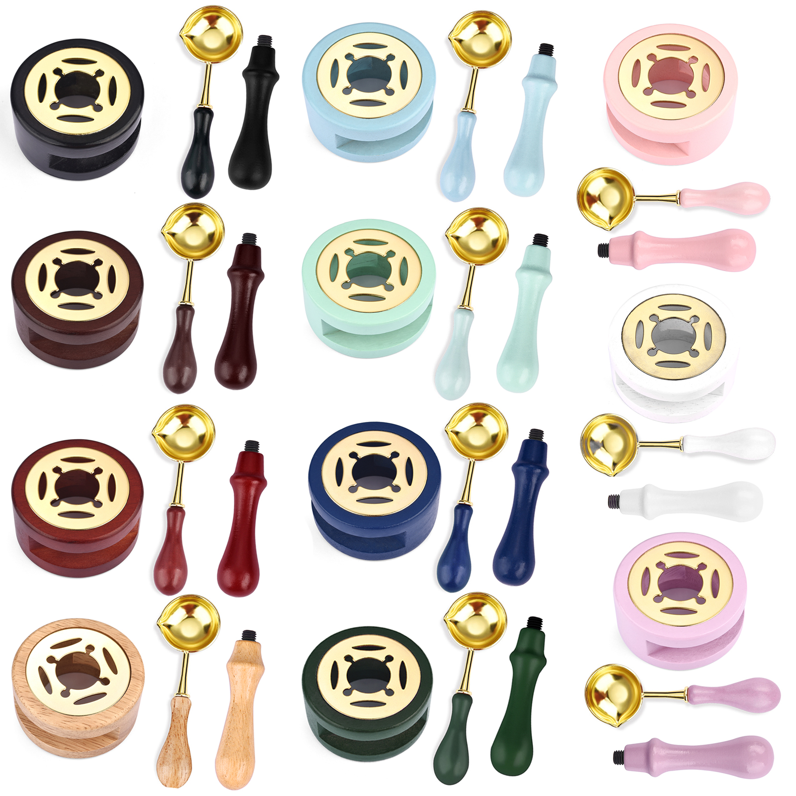 2/3点セット レトロ シーリングワックス炉 ストーブ ポッ - Wax Seal Stamp Set のレビューと価格