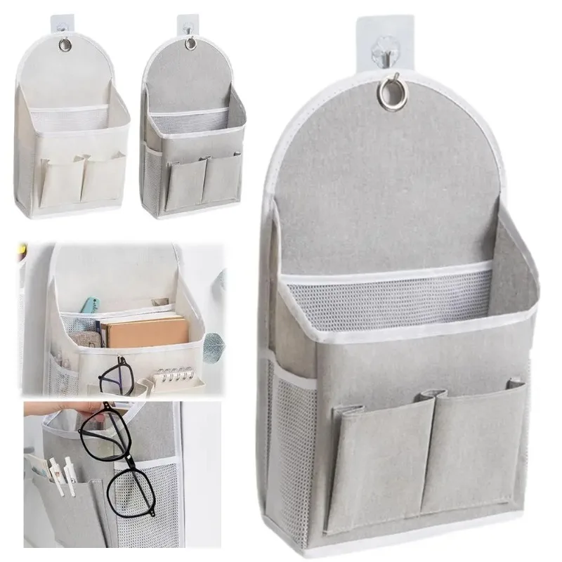 寮用壁掛け収納バッグ 壁掛けドアバッグ デュアルポケットサイ - Magazine Holder Rack のレビューと価格