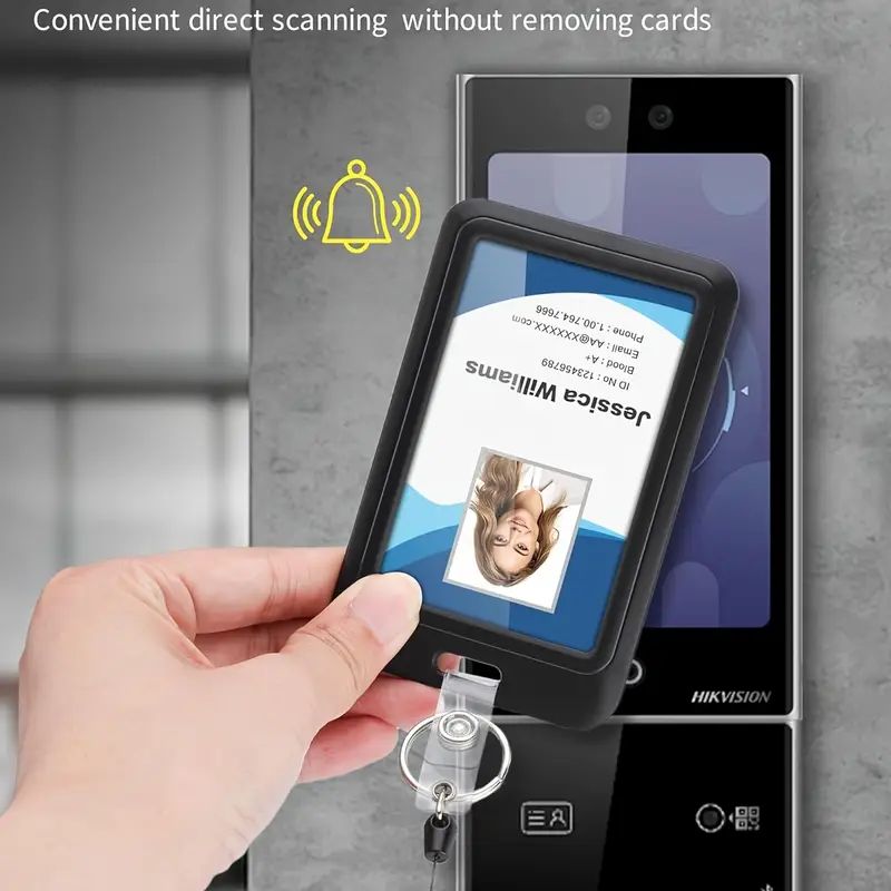 3個の頑丈なスライド式IDカードホルダー、ABS樹脂製、オフ - Index Card Holder のレビューと価格