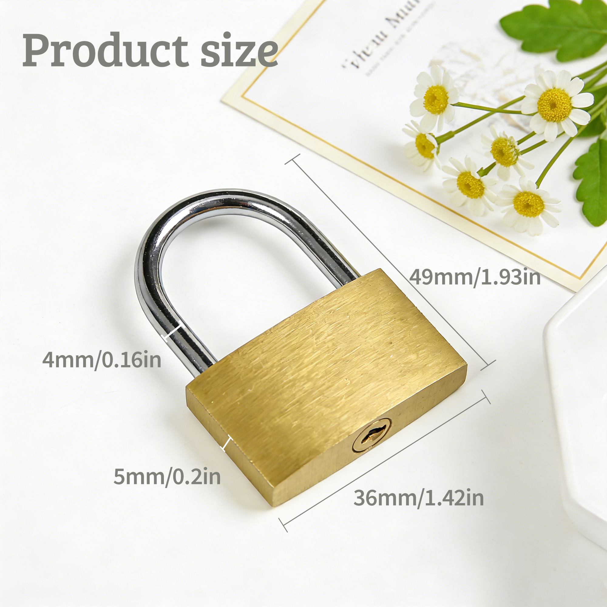 パーソナライズ刻印入り真鍮製ハート南京錠 3キー付き 屋外用 - Letter Opener Brass のレビューと価格