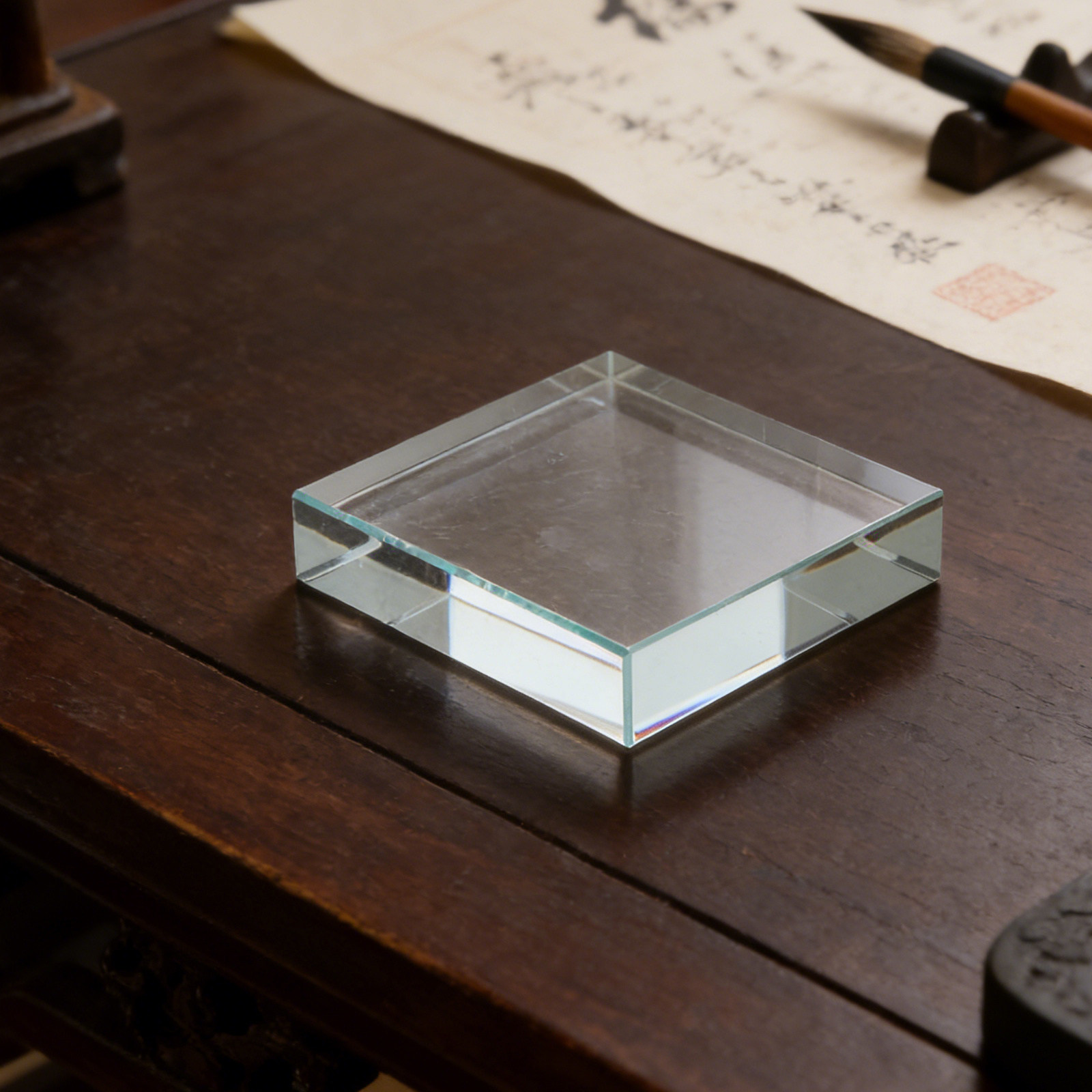 透明な正方形ペーパーウェイト クリスタルクリアな装飾 オフィ - Paper Weight Crystal のレビューと価格