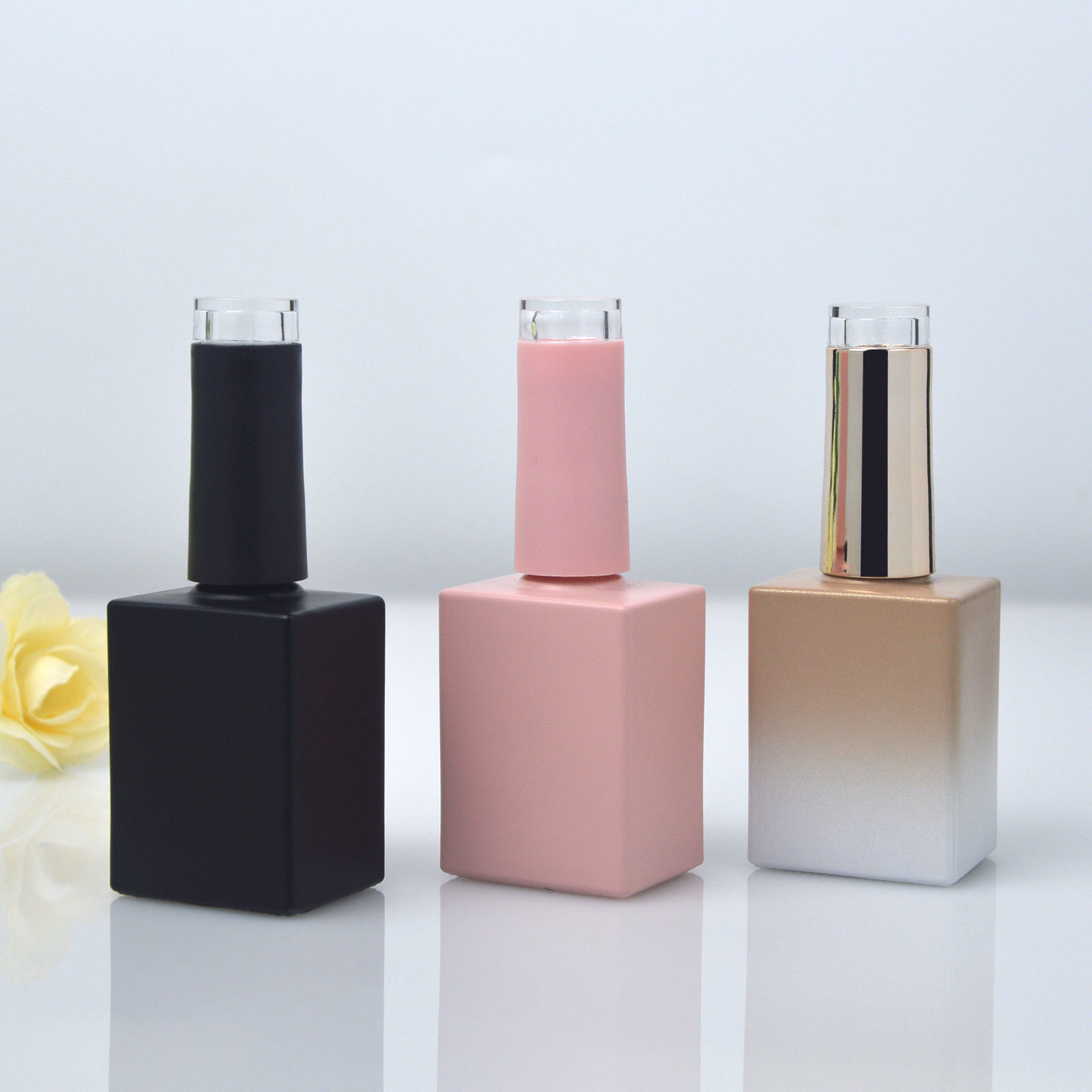 空のマニキュアボトル,10ml,15ml,DIY,平底容器, - Gel Refill Pack のレビューと価格