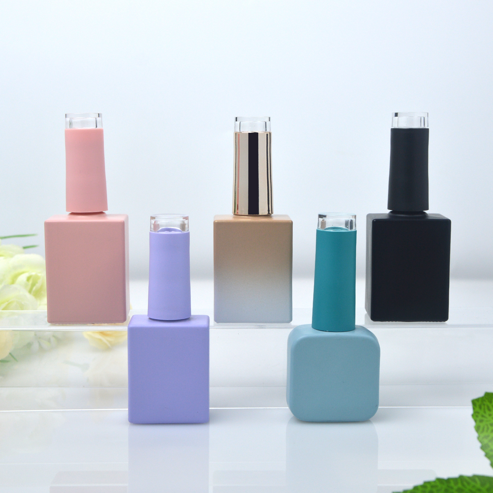 空のマニキュアボトル,10ml,15ml,DIY,平底容器, - Gel Refill Pack のレビューと価格