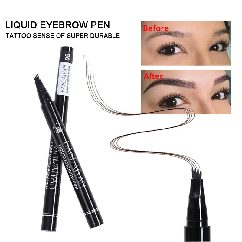 4D マイクロブレーディング眉毛ペン 4 フォークチップ付き - Correction Pen Fine のレビューと価格