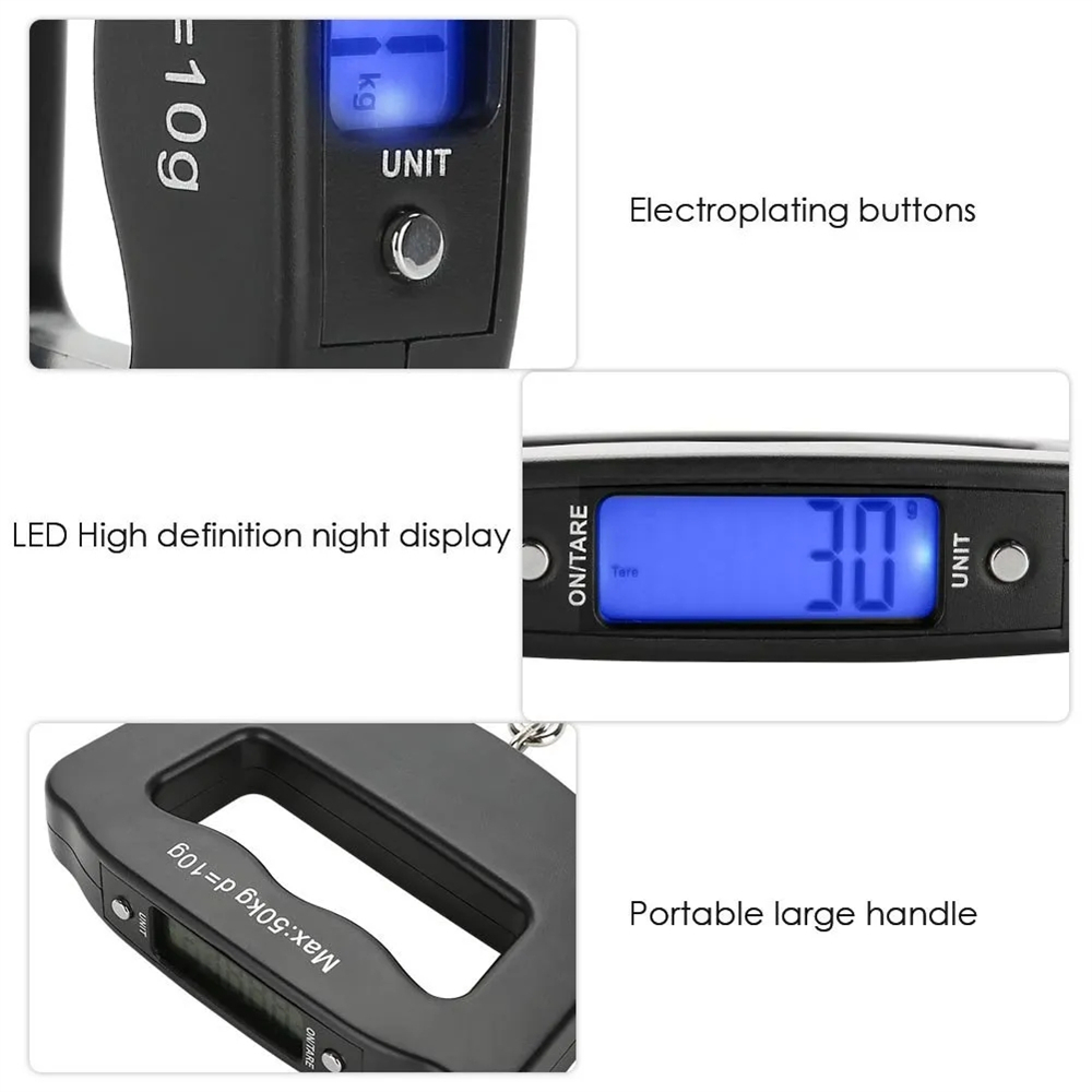 ポータブル LCD デジタル吊りスケール荷物スーツケース手荷 - Tape Dispenser Weighted のレビューと価格