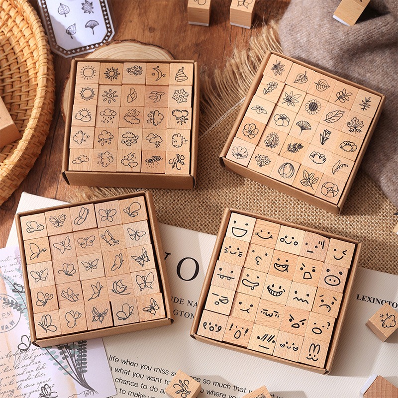 かわいい蝶の天気記号木製スタンプ スクラップブッキング DI - Rubber Date Stamp のレビューと価格