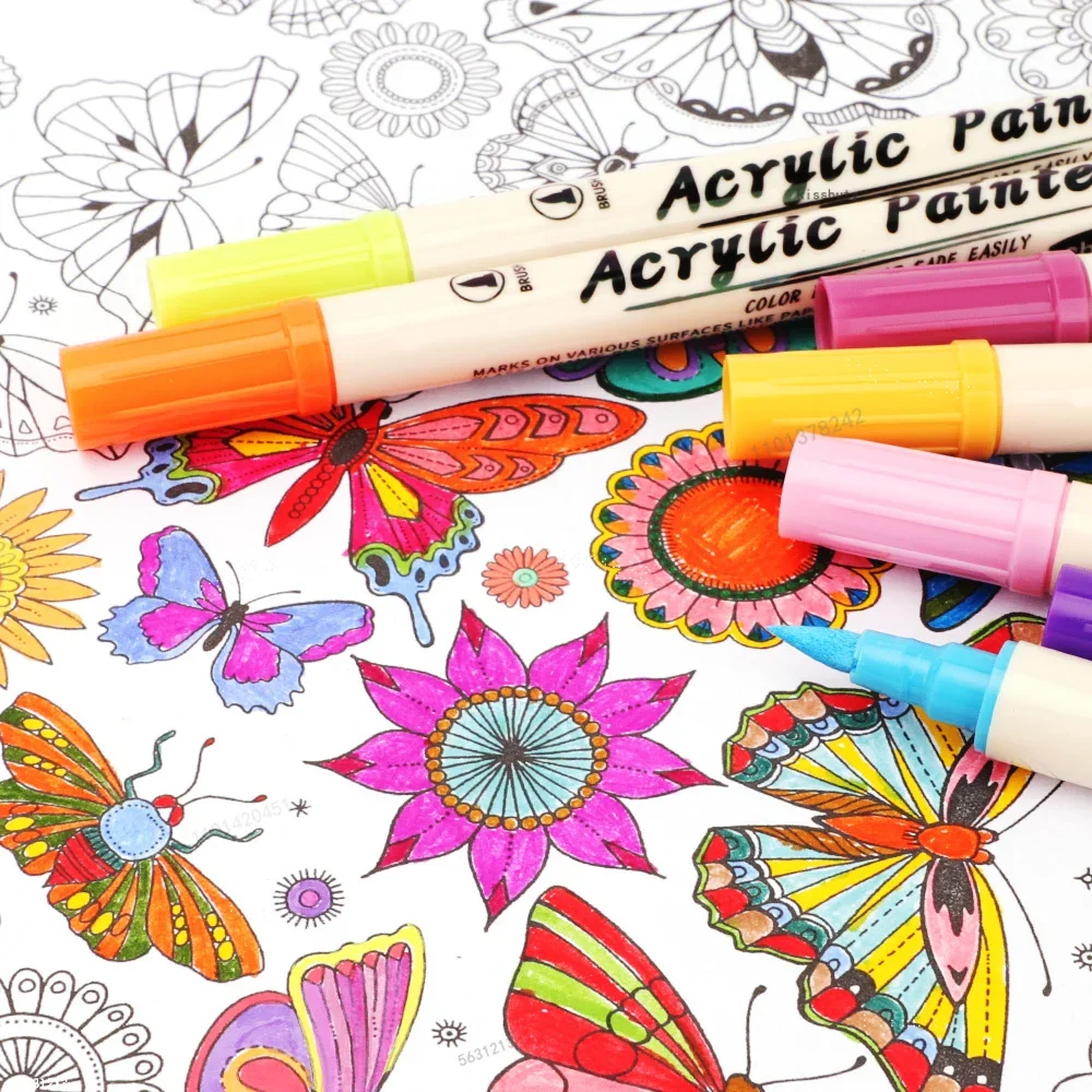 12-36 色アクリルペイントマーカーペンブラシデュアルチッ - Correction Pen Fine のレビューと価格