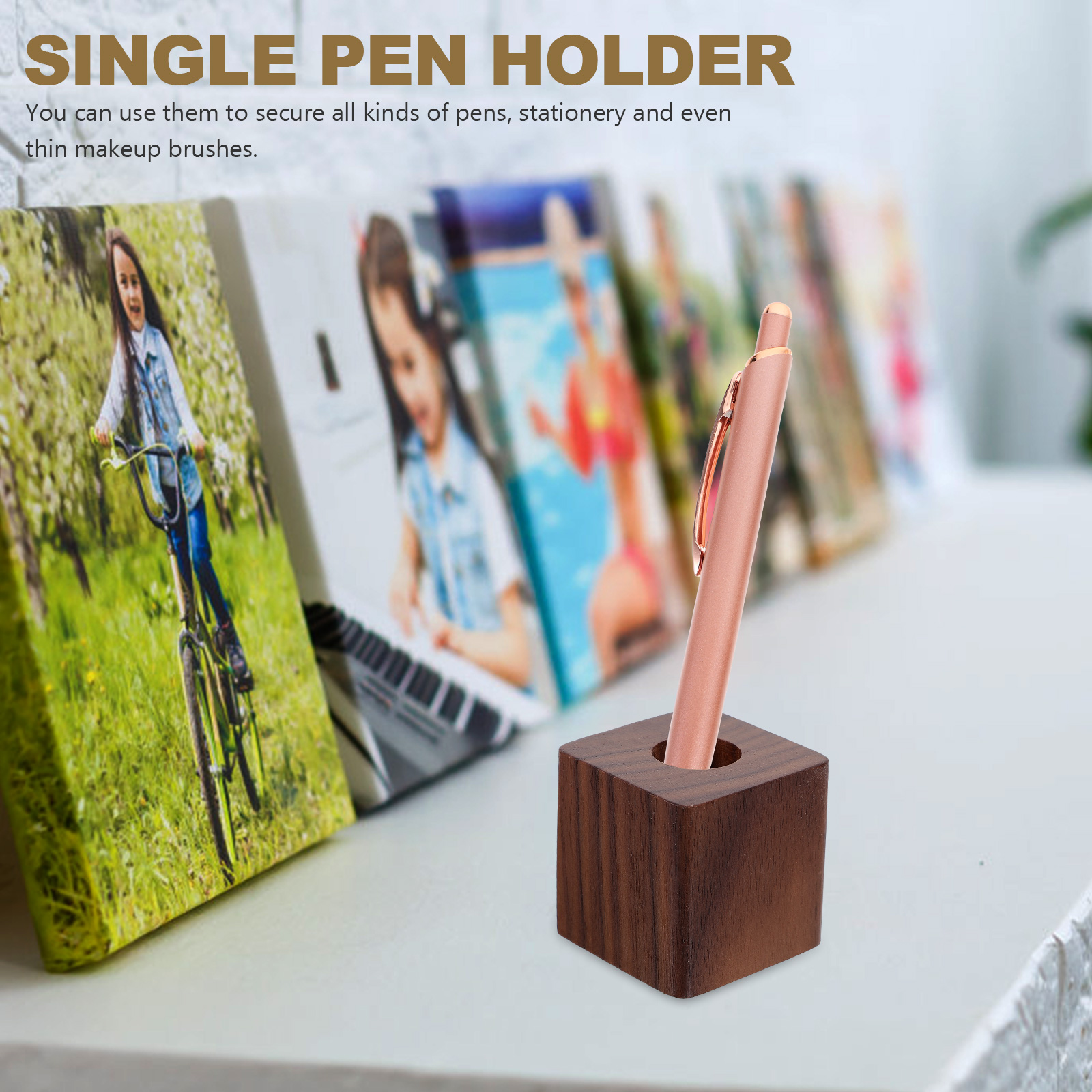 クルミペンスタンドシングルホルダーオフィスデスクデスクトップ - Pen Rest Single のレビューと価格