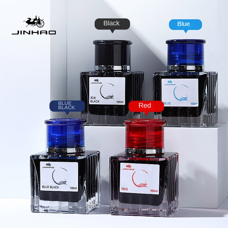 Jinhao-非カーボン万年筆インクカートリッジ、ガラス瓶詰 - Fountain Pen Bottled Ink のレビューと価格
