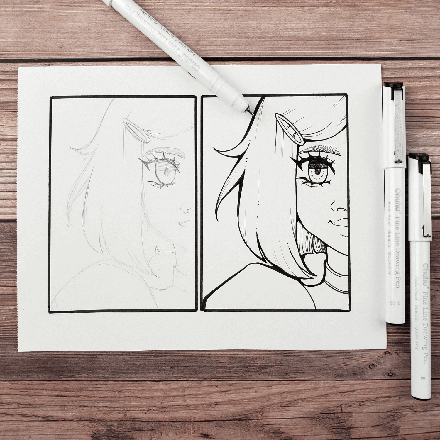 Ohuhu マイクロペン ファインライナー 描画ペン 8 パ - Correction Pen Fine のレビューと価格
