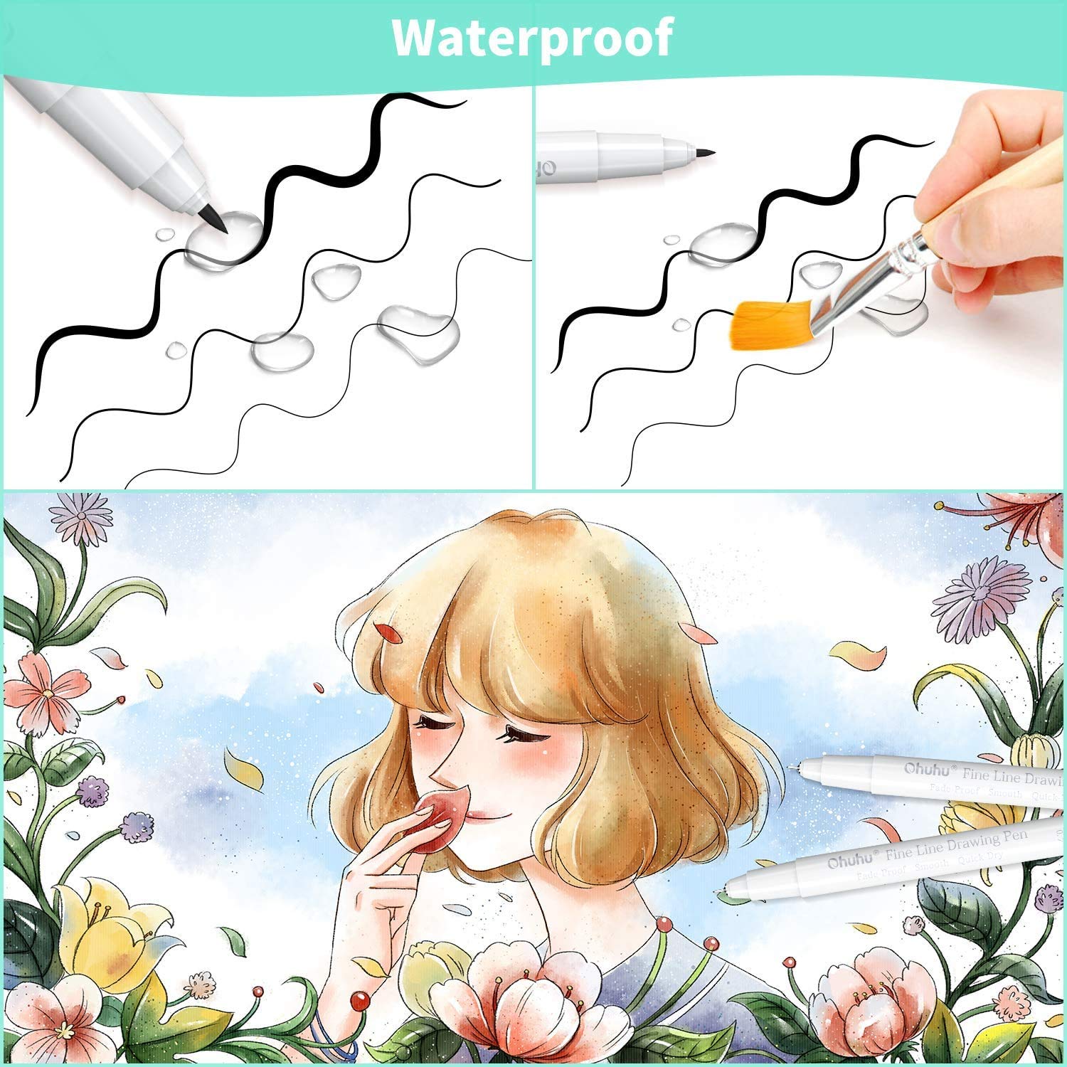 Ohuhu マイクロペン ファインライナー 描画ペン 8 パ - Correction Pen Fine のレビューと価格