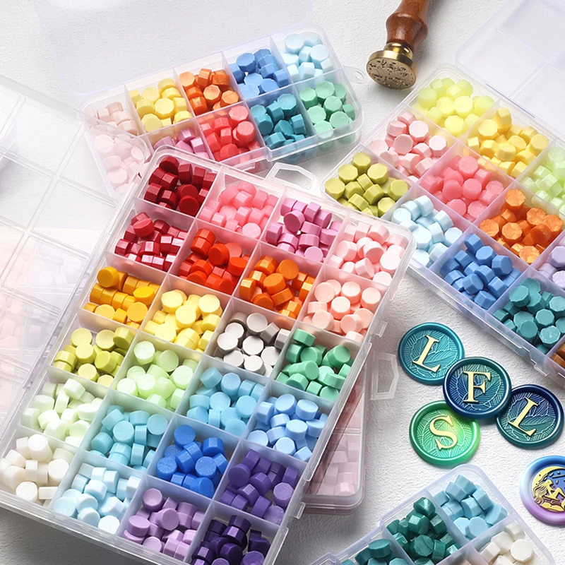 レトロな封蝋ビーズセット 10-15グリッド シールワックス - Wax Seal Stamp Set のレビューと価格