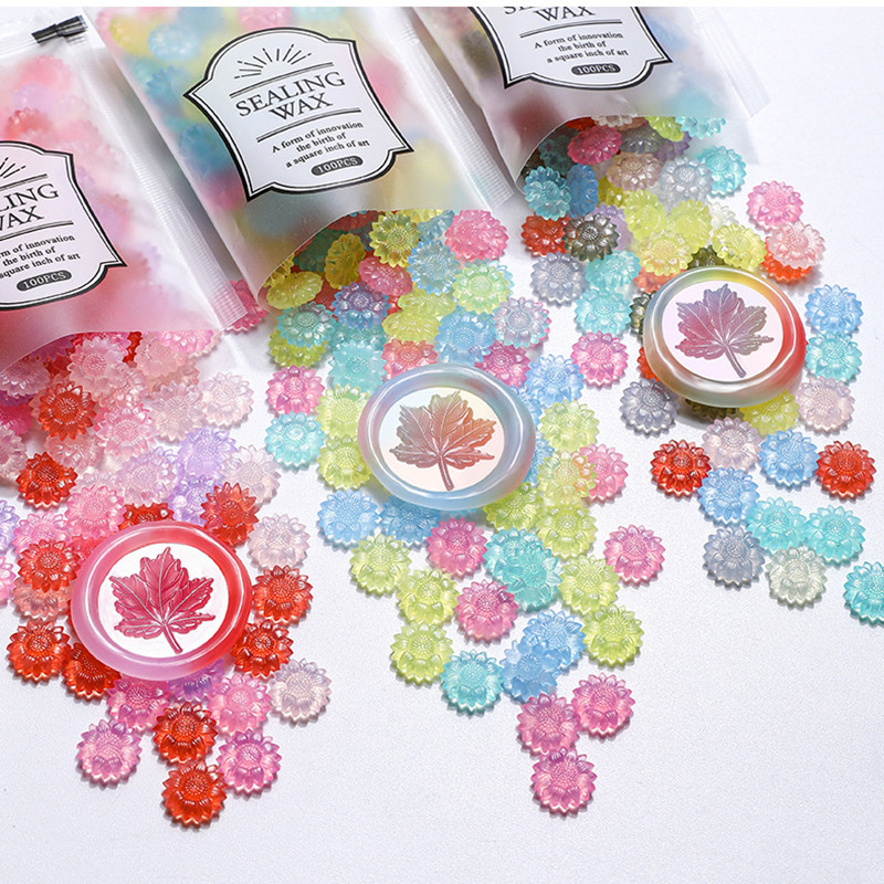 100 個半透明ひまわりシーリングワックスビーズ DIY 封 - Wax Seal Stamp Set のレビューと価格