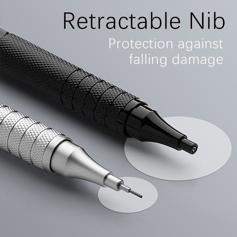 高品質金属製メカニカルペンシルセット、替え芯付き、製図用自動 - Mechanical Pencil 0.3 のレビューと価格